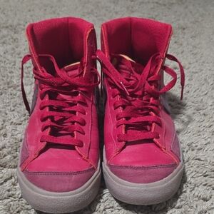 Red High-Top Sneakers